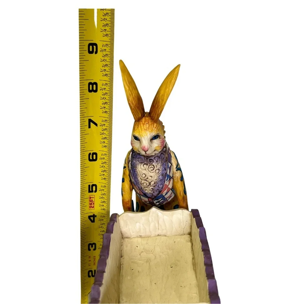Jim Shore 2004 "A Bunny's Work is Never Done" Easter Bunny Wheelbarrow - Picture 5 of 16